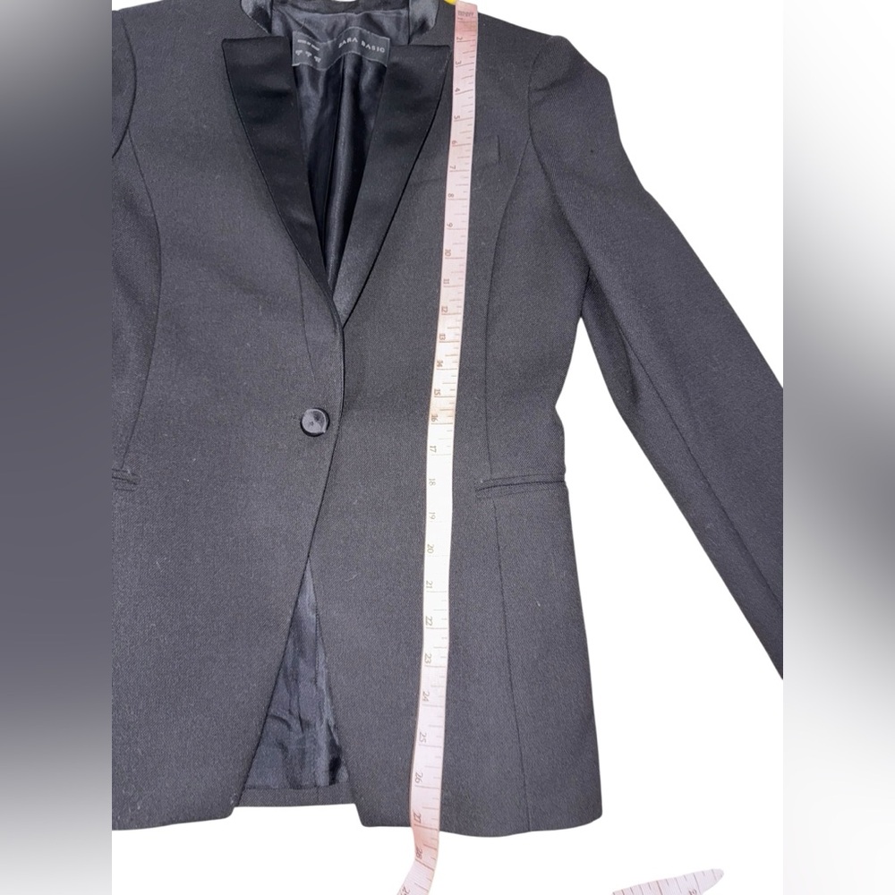 Zara Basic Classic Black Blazer Size Small - Picture 4 of 7